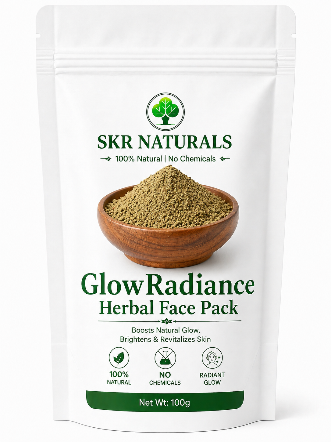 SKR NATURALS Glow Radiance Herbal Face Pack | 100g