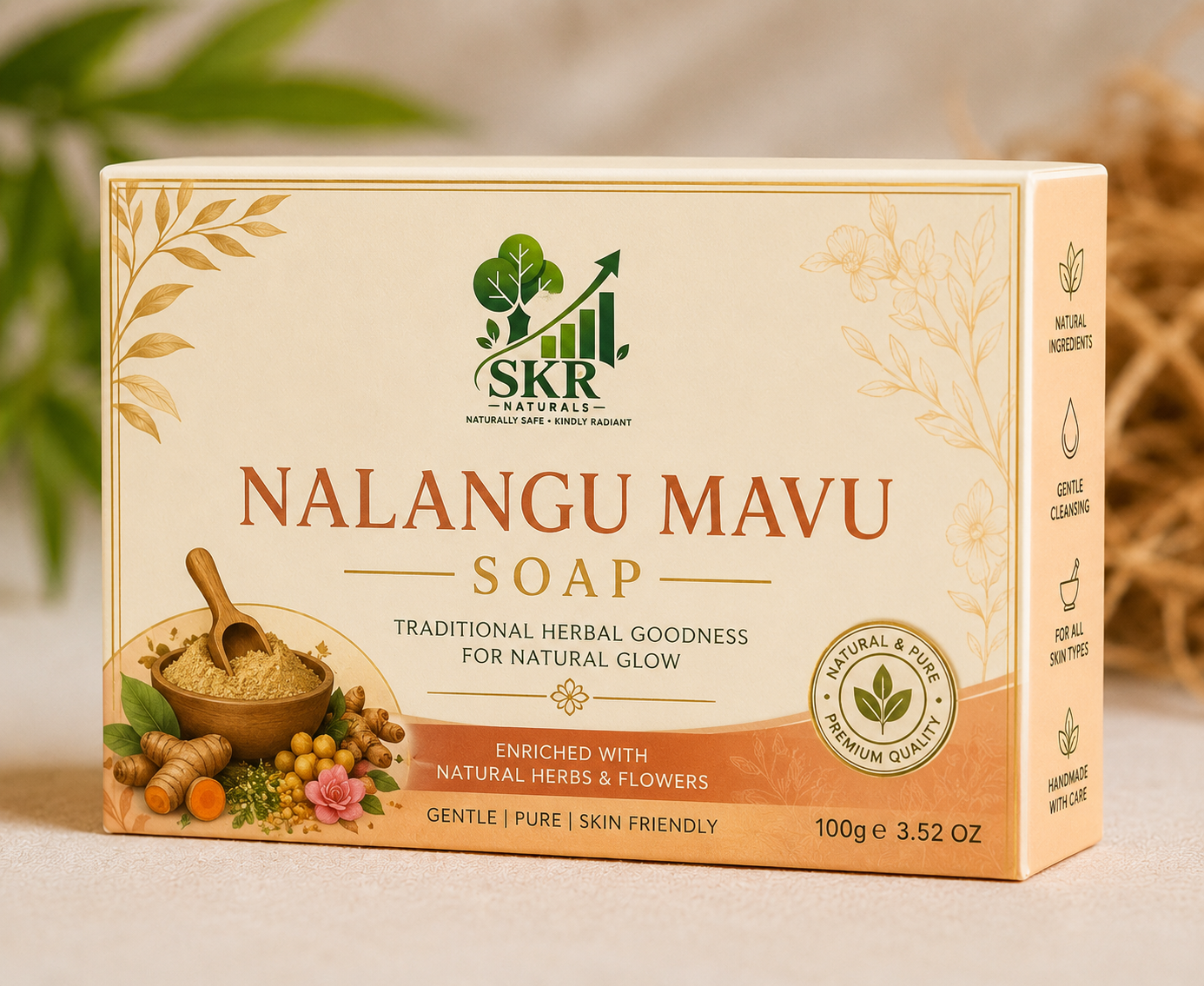 SKR NATURALS NALANGU MAVU SOAP | 100G