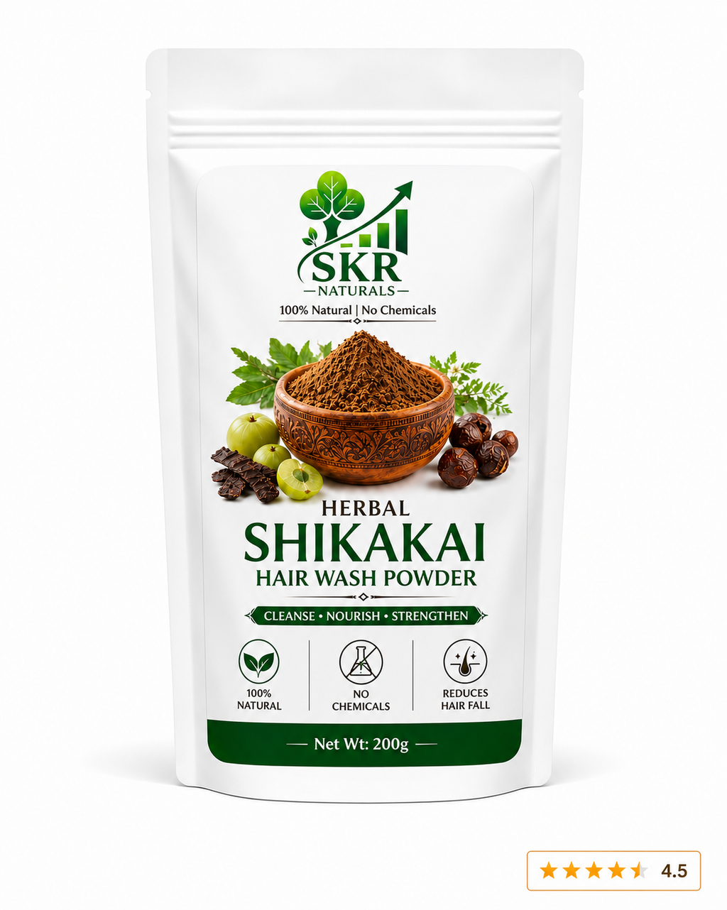 SKR NATURALS 10-in-1 Organic Shikakai Powder | 200g