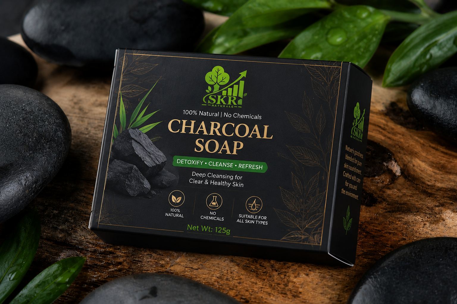 SKR NATURALS CHARCOAL SOAP | 100g