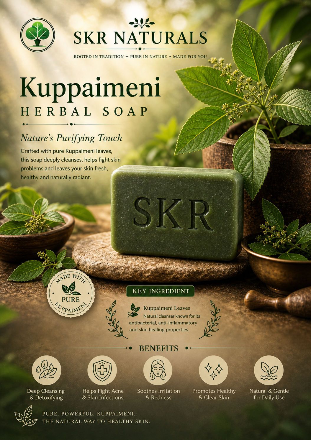 SKR NATURALS KUPPAIMENI SOAP | 100g