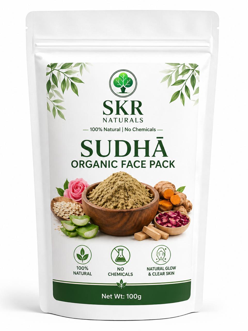 SKR NATURALS Sudha Organic Face Pack | 100g