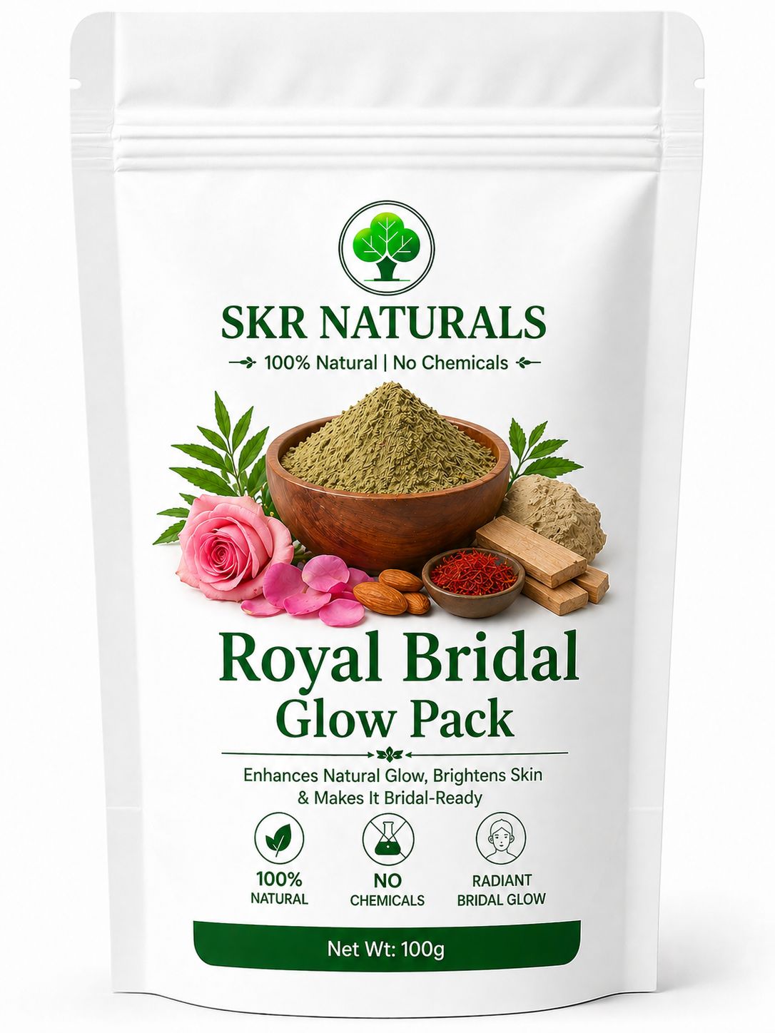 SKR NATURALS Royal Bridal Glow Face Pack | 100g