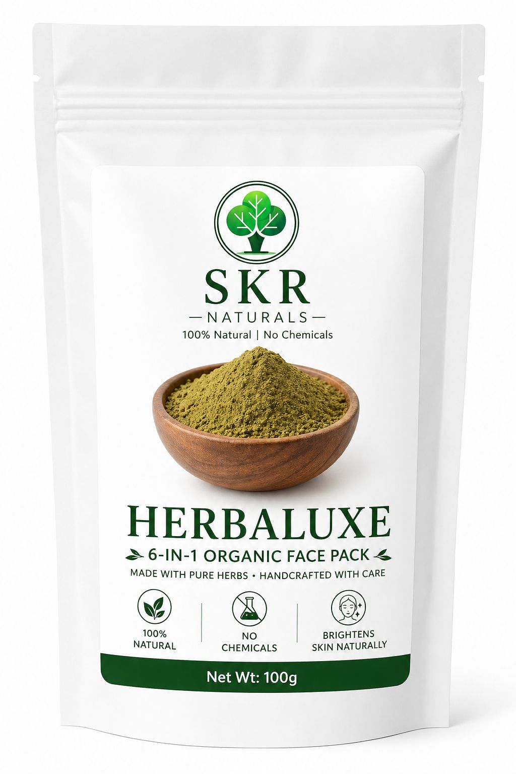 SKR NATURALS Herbaluxe 6 in 1 Face Pack | 100g